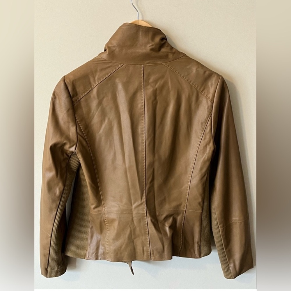 Vince Leather Moto Style  Jacket Size Medium - Picture 5 of 12